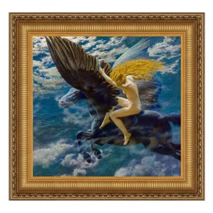 Dream Idyll (A Valkyrie) Framed Canvas Replica Painting: Medium