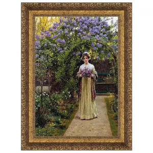 Lilac Framed Canvas Replica Painting: Large