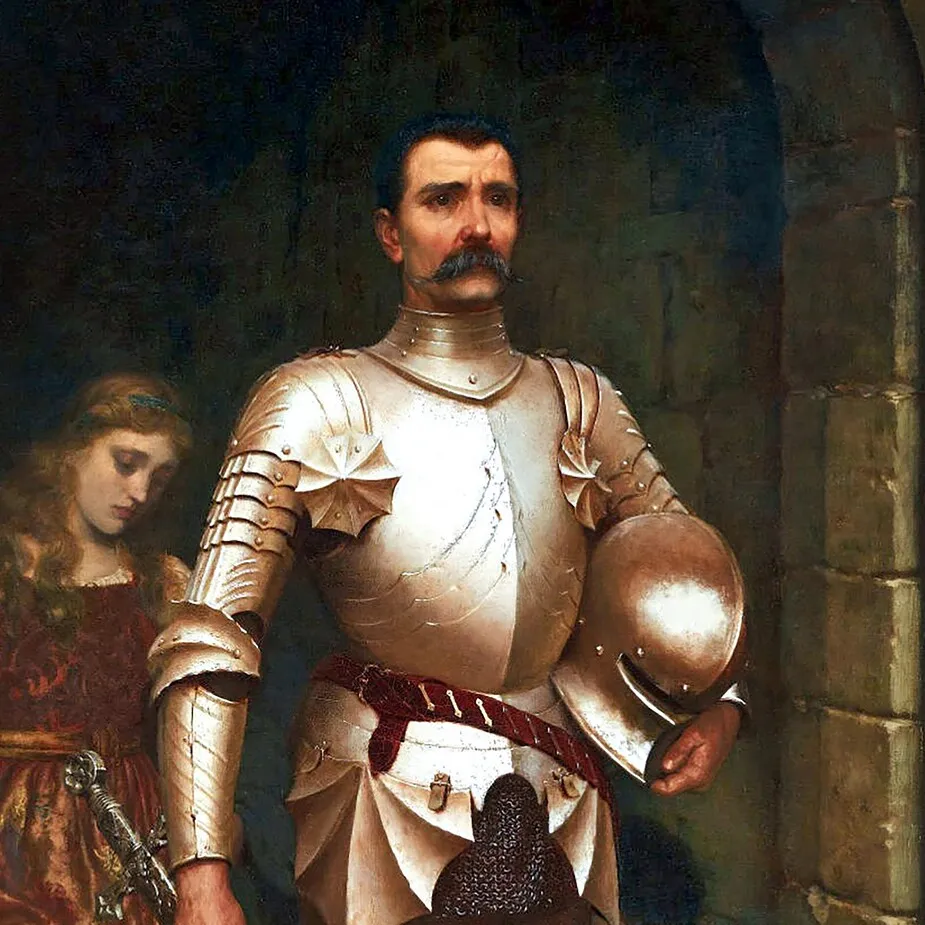 Conquest of the Knight Framed Canvas Replica Painting: Small