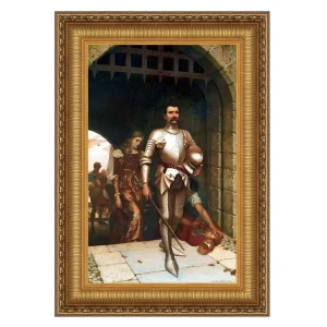 Conquest of the Knight Framed Canvas Replica Painting: Large