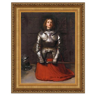 Joan of Arc Framed Canvas Replica Painting: Large