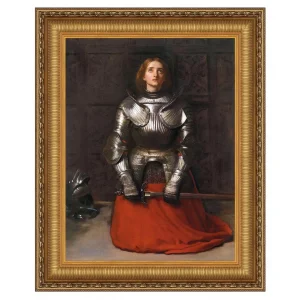 Joan of Arc Framed Canvas Replica Painting: Large