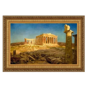 The Parthenon Framed Canvas Replica Painting: Large