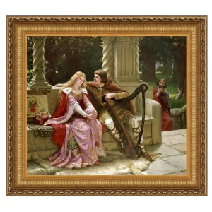 Tristan and Isolde Framed Canvas Replica Painting: Small