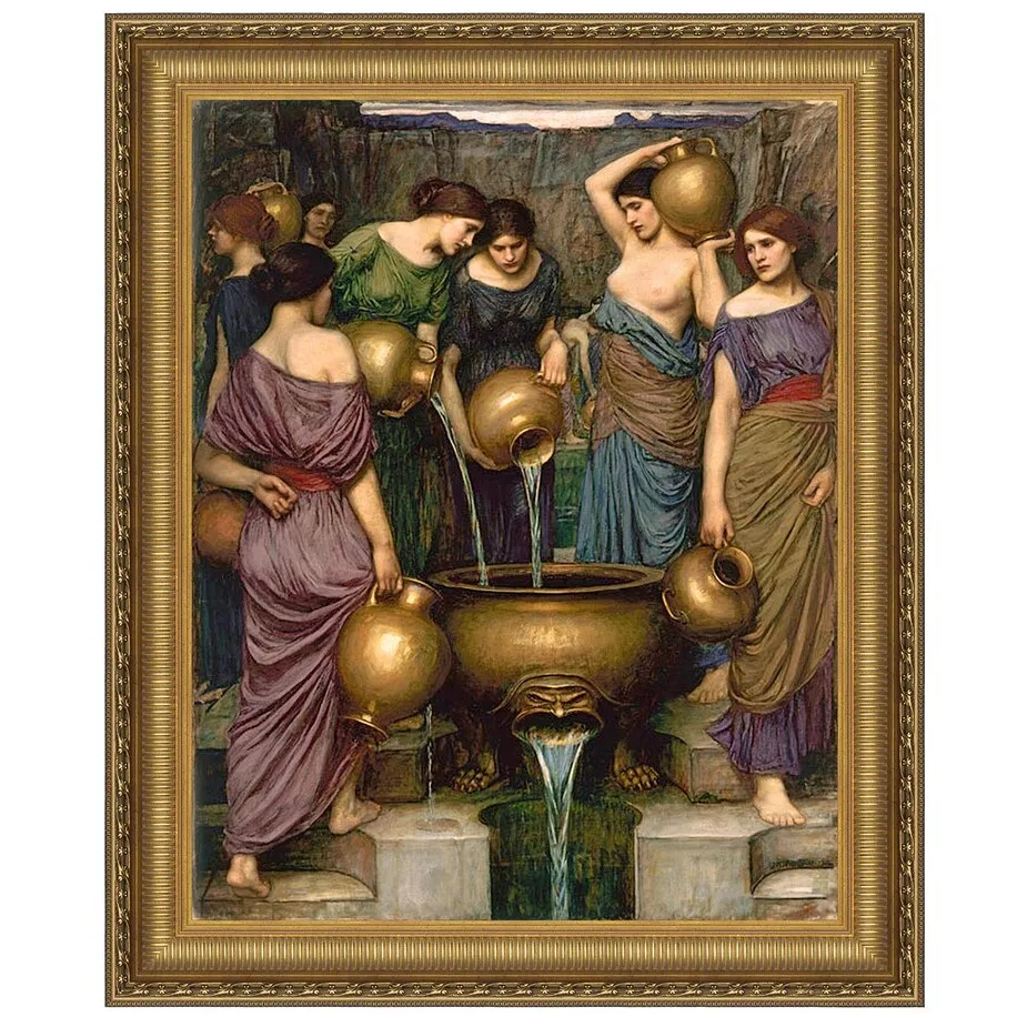 The Danaides Framed Canvas Replica Painting: Large