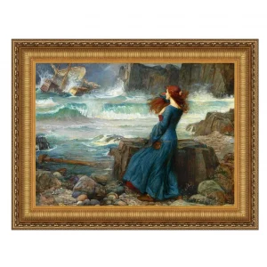 Miranda the Tempest Framed Canvas Replica Painting: Grande