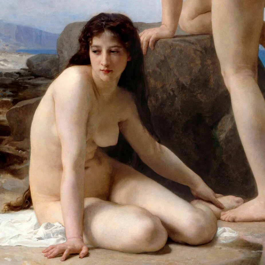 The Bathers Framed Canvas Replica Painting: Medium