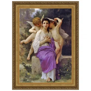 The Heart's Awakening Framed Canvas Replica Painting: Large