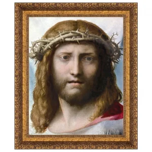 Head of Christ Framed Canvas Replica Painting: Small
