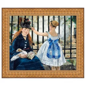 The Railway Framed Canvas Replica Painting: Large