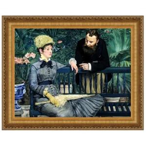 In the Conservatory Framed Canvas Replica Painting: Small
