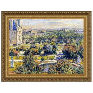 View of the Tuileries Garden Framed Canvas Replica Painting: Small