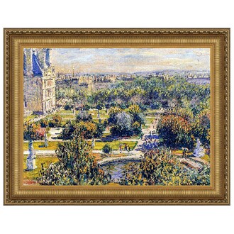 View of the Tuileries Garden Framed Canvas Replica Painting: Medium