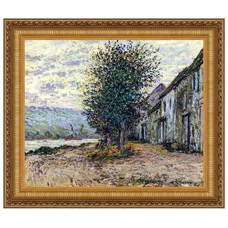 Banks of the Seine Framed Canvas Replica Painting: Medium