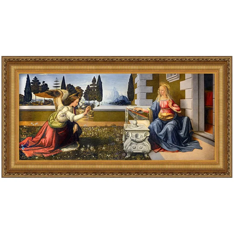 The Annunciation Framed Canvas Replica Painting: Medium