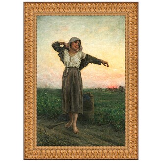 The Tired Gleaner Framed Canvas Replica Painting: Grande