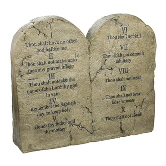 Ten Commandments Sculptural Tablet