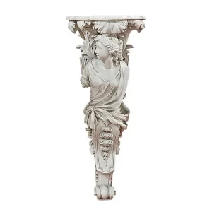 French Baroque Caryatid Facing Left Wall Sculpture