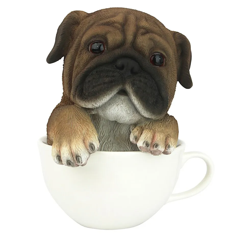 Puppuccino Puppy Collectible Dog Statue: Pug