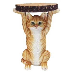 Tabby at Your Service Sculptural Cat Side Table