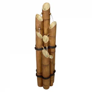 Cascading Bamboo Sculptural Garden Fountain: Medium