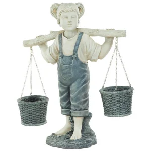 Flowers for Felicity Little Girl Garden Statue: Large