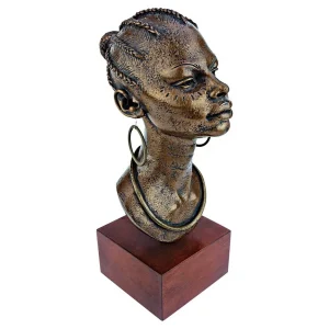 African Maiden Princess Sculptural Bust