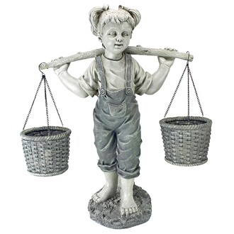 Flowers for Felicity Little Girl Garden Statue: Medium