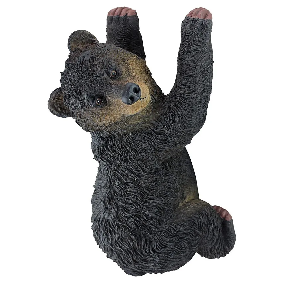 Yonva the Climbing Baby Black Bear Cub Tree Hugger Sculpture
