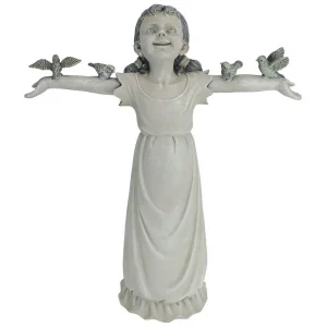 Basking in God's Glory Little Girl Statue: Medium