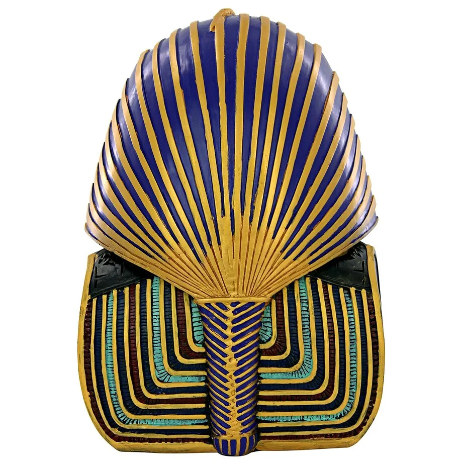 Golden Shroud of Tutankhamen Egyptian Bust Statue: Medium