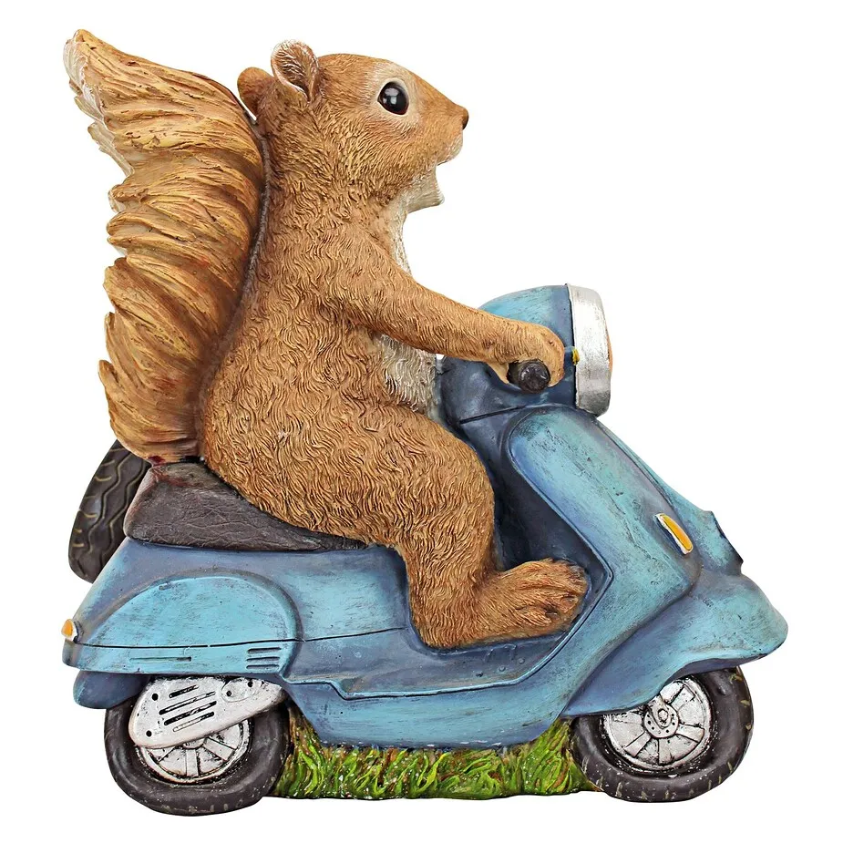 Born to be Wild Squirrel on Motorcycle Statue