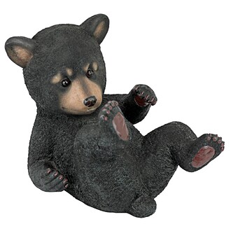 Roly-Poly Black Bear Cub Statue: Rolling Bear