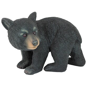 Roly-Poly Black Bear Cub Statue: Walking Bear