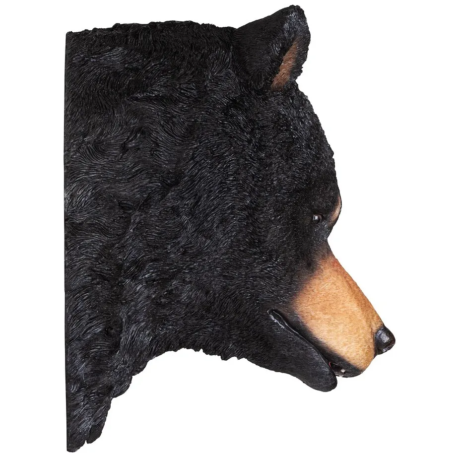 American Black Bear Sculptural Wall Trophy