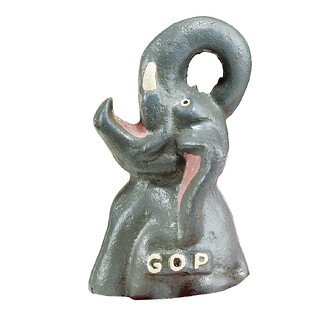 GOP Republican Party Elephant Cast Iron Bottle Opener
