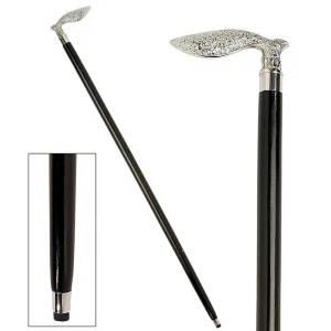 Empress Collection: Squirrel Tail Solid Hardwood Walking Stick